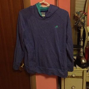 Purple/teal Adidas hoodie